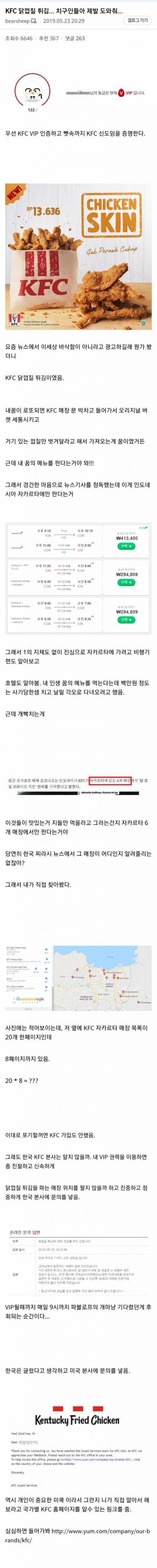 [스압] KFC 닭껍질 튀김이 너무나 먹고 싶었던 사람.jpg