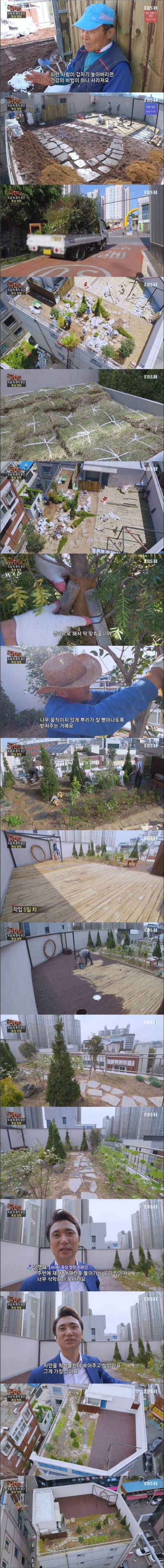 [스압] 극한직업, 옥상 정원.jpg