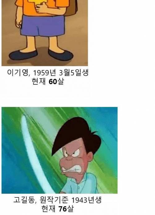 [스압] 만화 주인공 현재 나이.jpg