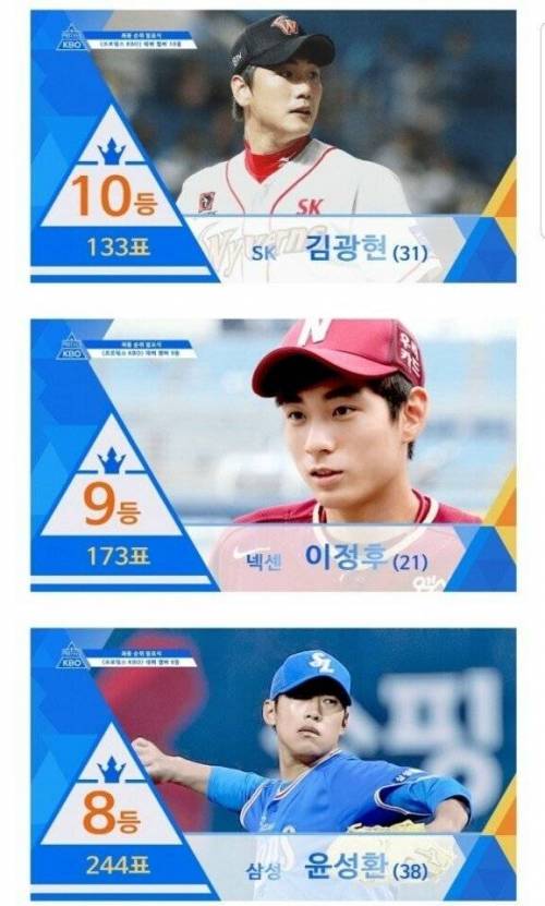 팬들이 뽑은 잘생긴 KBO 프로듀스101.jpg