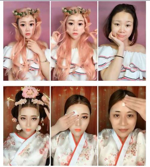대륙에서 유행하는 특수분장 수준의 화장.jpg