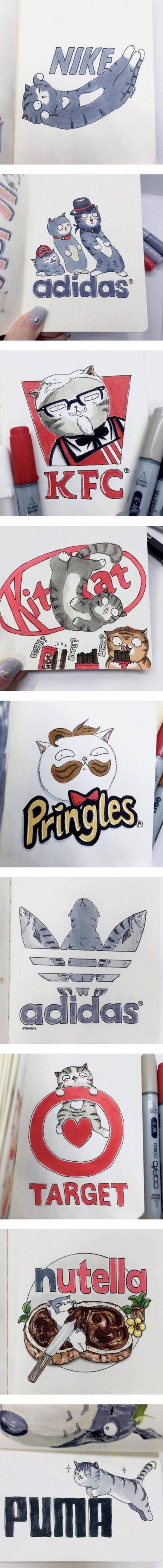냥이가 지구 정복하면 바뀔 로고들