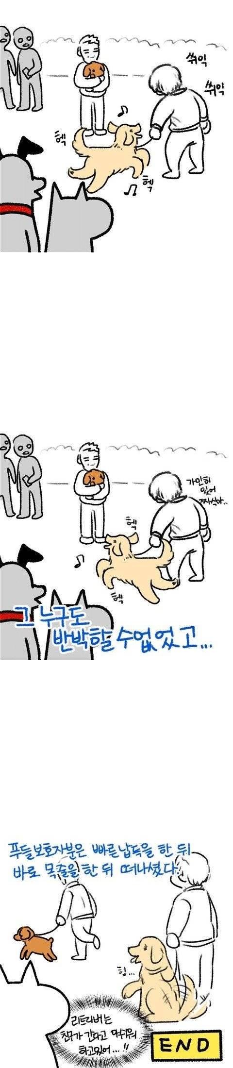 [스압] 개목줄 때문에 싸우는 아재들.jpg