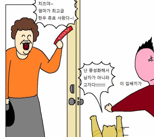 [스압] 고양이랑 같이 다이어트하는 만화.jpg