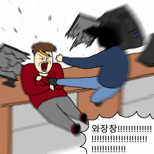 [스압] 초딩들이 PC방에서 현피뜨는 만화