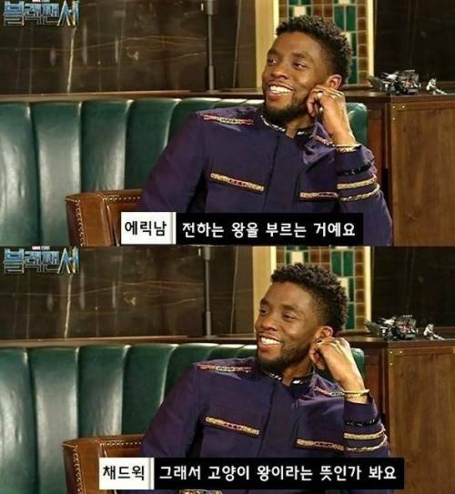 [스압] 한국팬들이 부르는 별명을 들은 블랙팬서 배우들.jpg