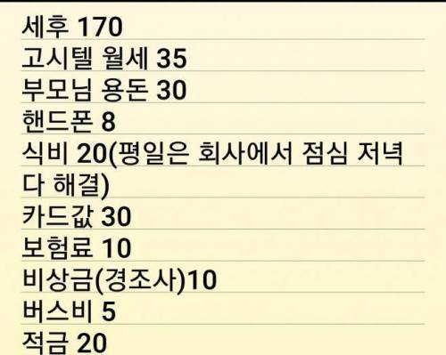 월급 170만원 받는 직장인의 가계부.jpg