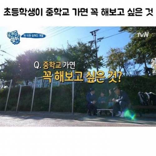 초등학생이 중학교 가면 꼭 해보고 싶은 것.jpg