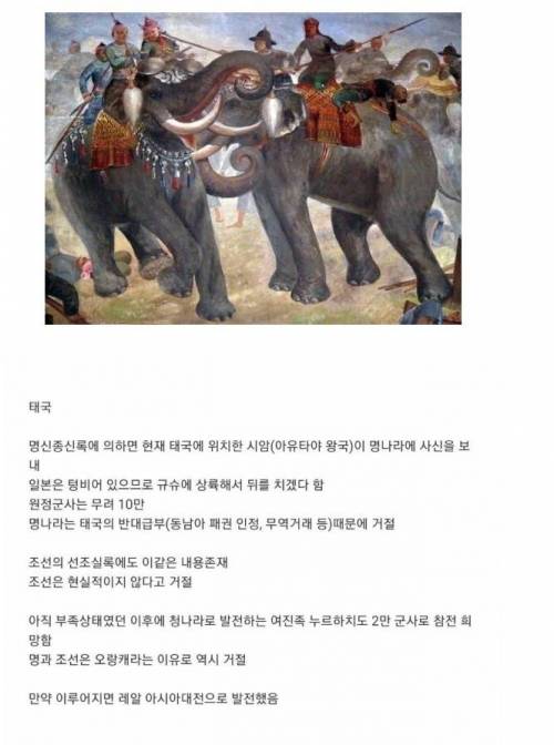 임진왜란에 참전할 뻔 했던 나라