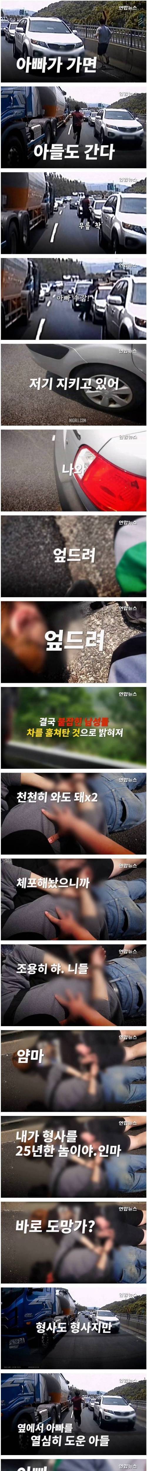 [스압] 형사와 아들의 고속도로 추격전.jpg