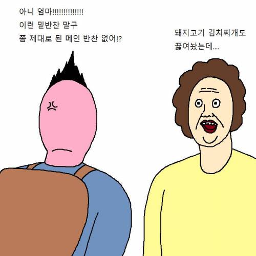 [스압] 엄마가 만든 요리 때문에 개빡치는 만화.jpg