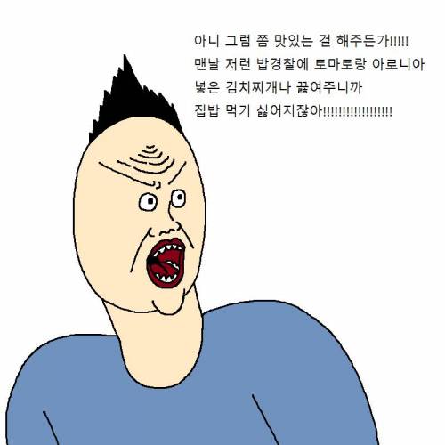 [스압] 엄마가 만든 요리 때문에 개빡치는 만화.jpg