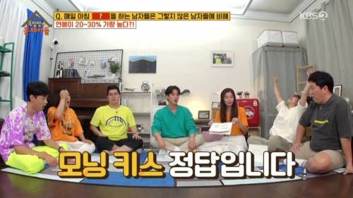 아침에 (이것)을 하는 남자들의 연봉이 20~30％ 높다