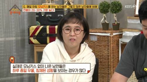 아침에 (이것)을 하는 남자들의 연봉이 20~30％ 높다