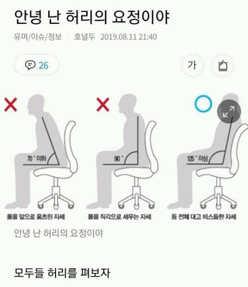 허리요정으로 알아보는 회사생활