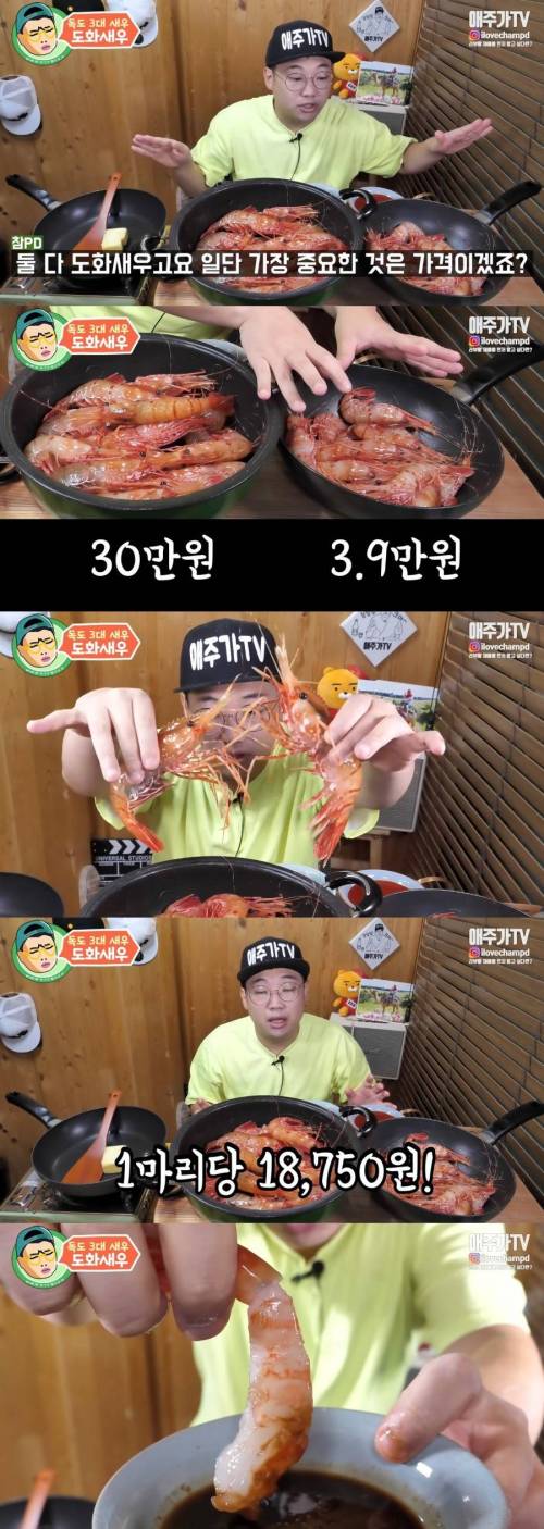 1마리에 치킨값이라는 새우