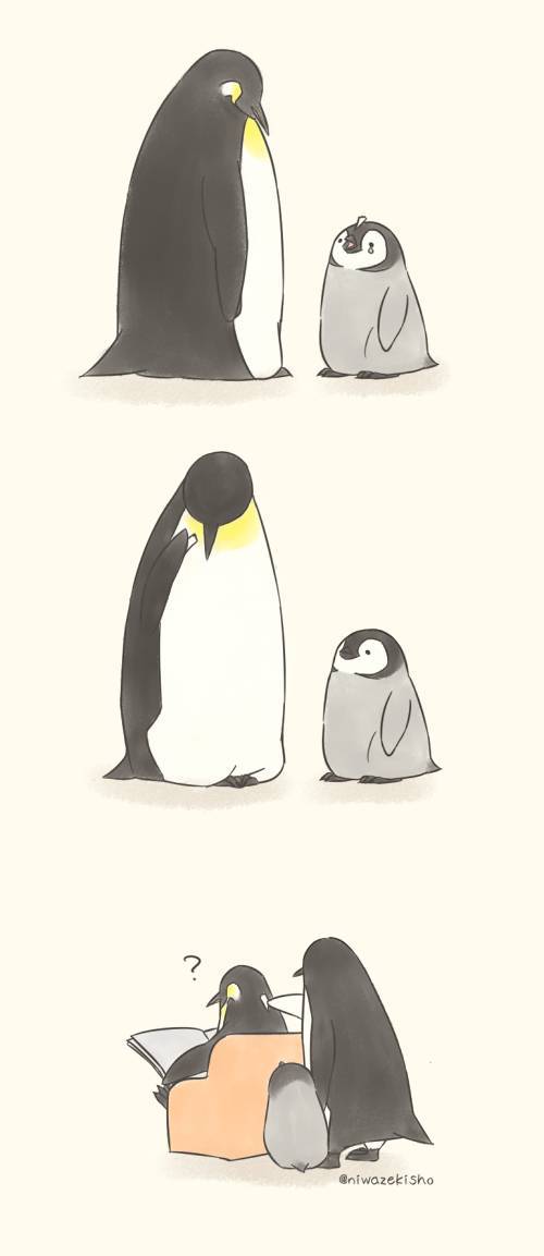 펭귄 정전기 만화.jpg