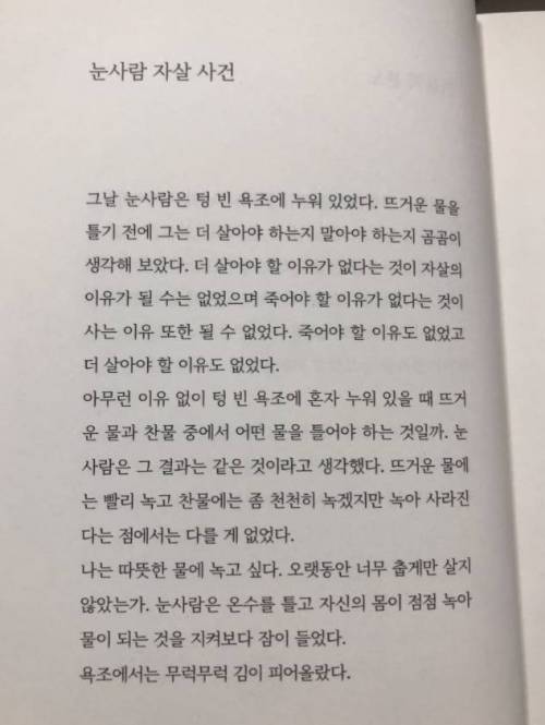 눈사람 자.살 사건