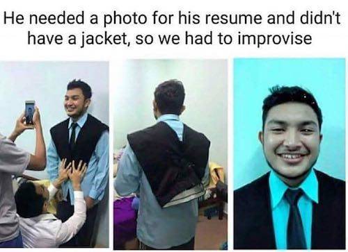 급하게 정장 입은 사진이 필요할때