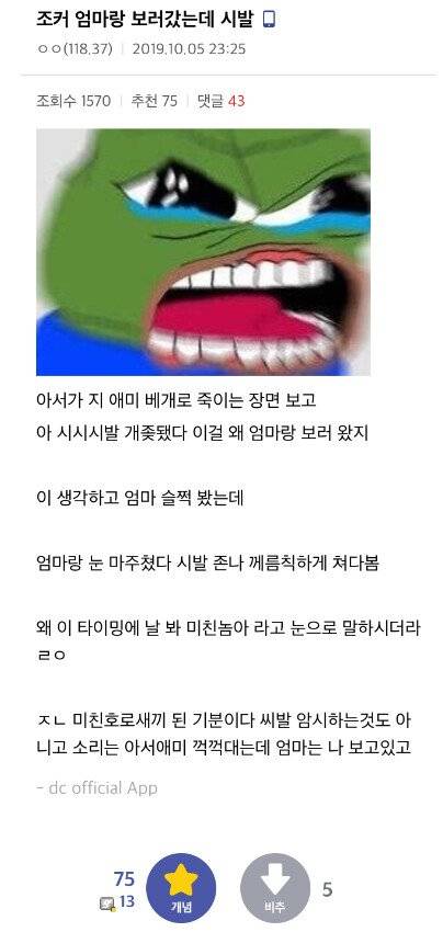 [스포스포] 어머니와 조커를 보러간 DC인