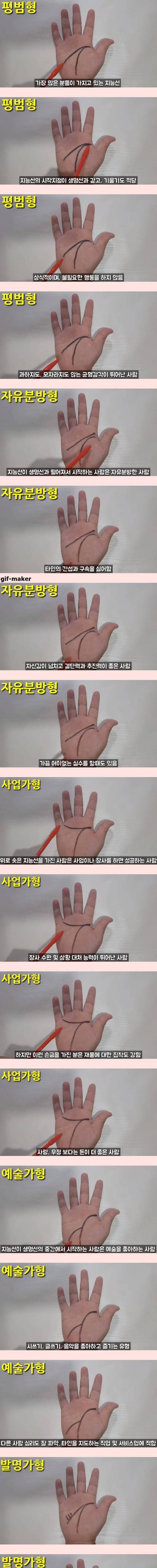 [스압] 재미로보는 손금유형....jpg