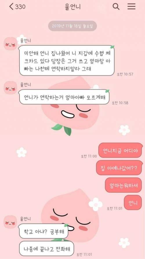[스압] [혈압주의]언니가 가출을했어.jpg