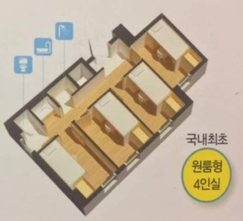 원룸형 4인실 형태의 대학교 기숙사.jpg