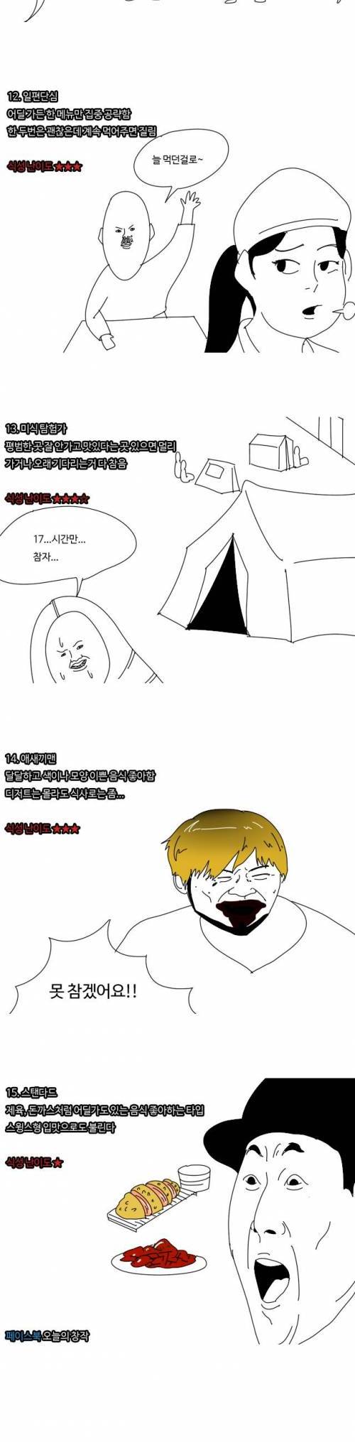 [스압] 사람들의 식성 유형 15가지.jpg