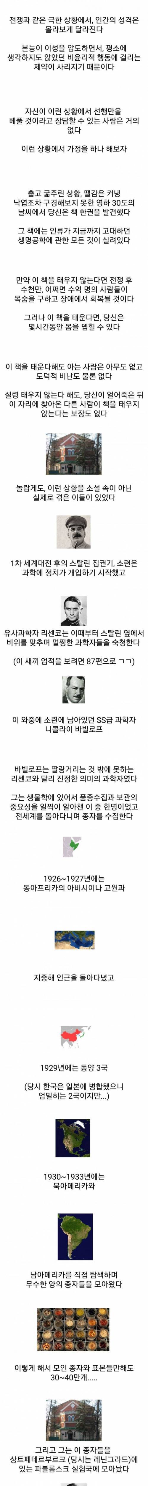 [스압] 식량 앞에서 굶어죽는 것을 택한 과학자들