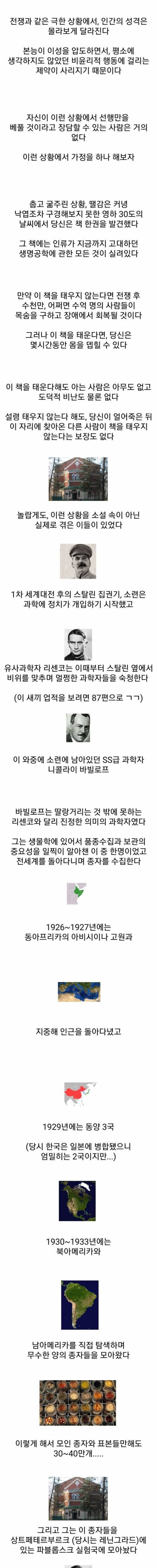 [스압] 식량 앞에서 굶어죽는 것을 택한 과학자들