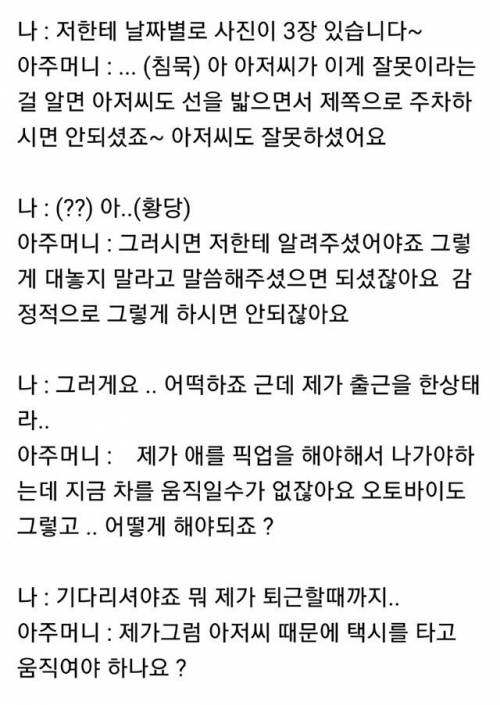 [스압&화남] 무개념 주차 응징 후기