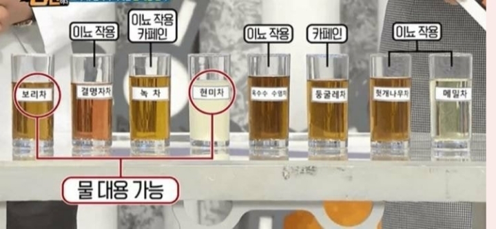 물 대용으로 마실 수 있는 차/ 대용 안되는 차.jpg