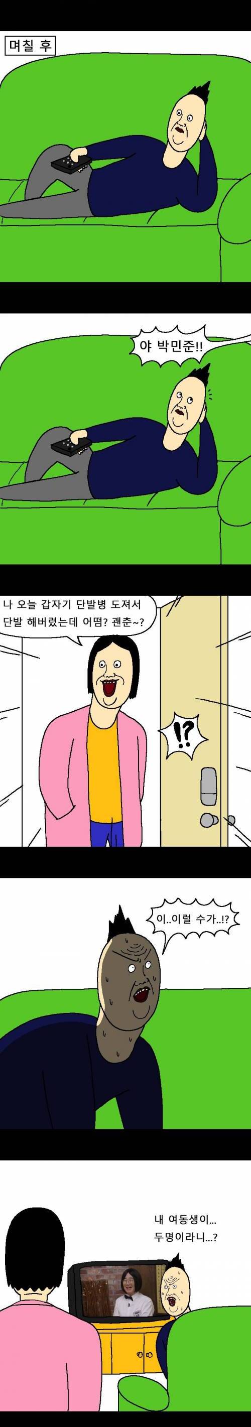 [스압] 사이 안좋은 남매가 내기하는 만화