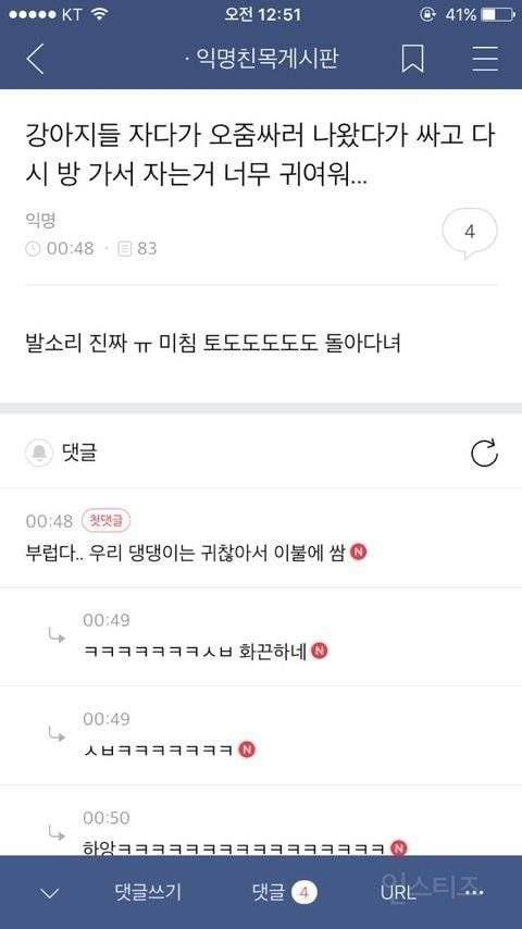 우리 집 강아지 발소리 너무 귀여움