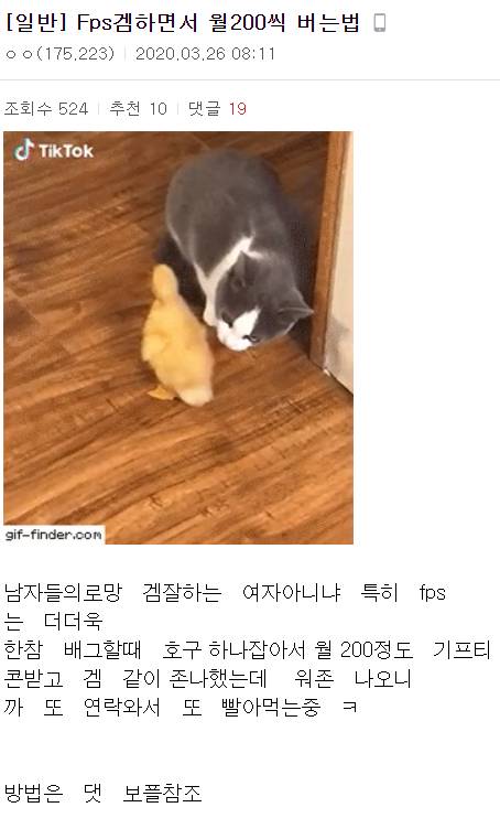 Fps겜하면서 월200씩 버는법