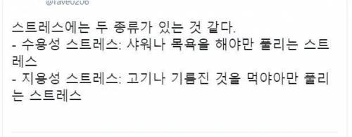 스트레스는 두 종류가 있음