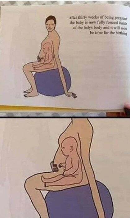 외국 태교책자 속 산모와 태아.jpg