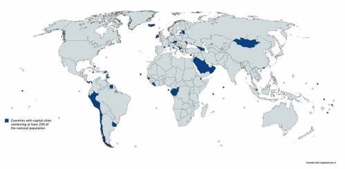 수도가 총인구의 20%이상을 차지하는 나라들