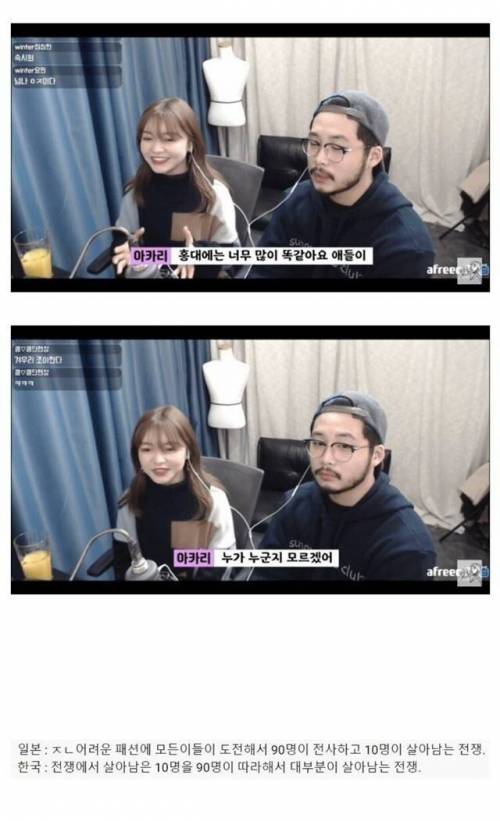 일본인 모델이 말하는 한국패션특징