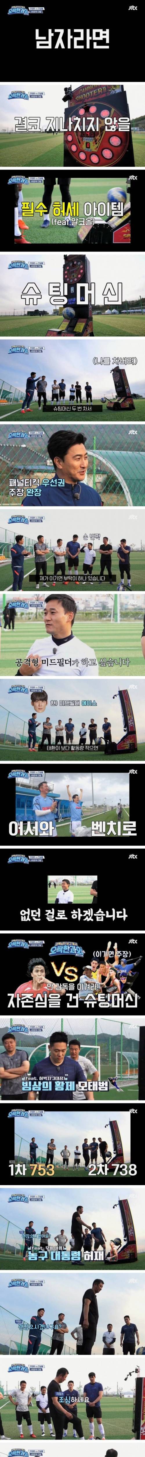 [스압] 안정환 vs 뭉찬 멤버들 슈팅 파워 대결