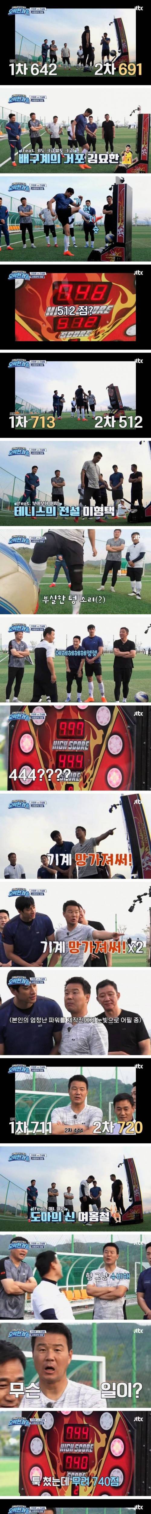 [스압] 안정환 vs 뭉찬 멤버들 슈팅 파워 대결
