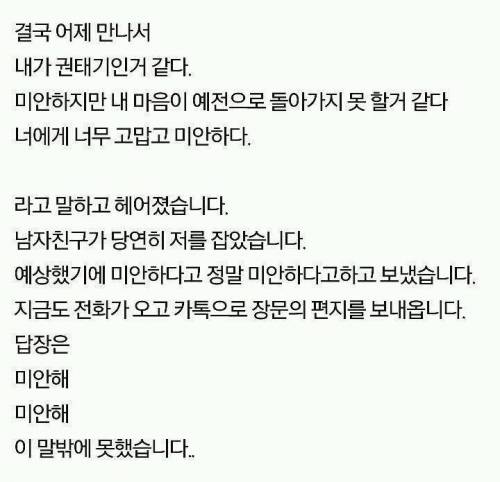 [스압] 1년간의 여자친구 연기를 드디어 끝냈습니다.jpg