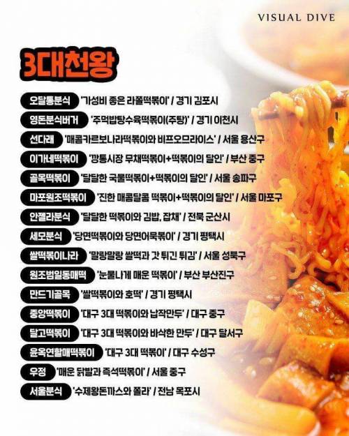[스압] 전국 떡볶이 맛집.jpg