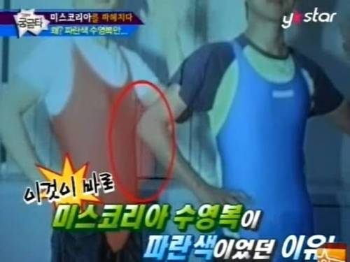 미스코리아가 파란색 수영복 입었던 이유