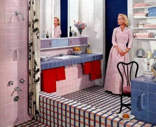1950년대 욕실과 휴지 유행
