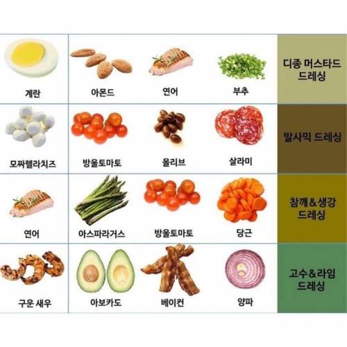 샐러드 황금조합 레시피 모음