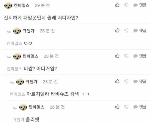 패션피플의 신발에 놀란 패알못.jpg