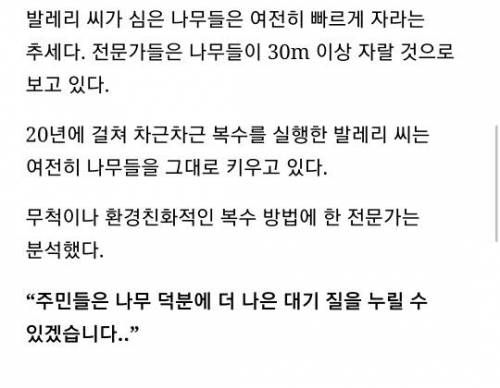 복수를 위해 20년간 존버한 할머니