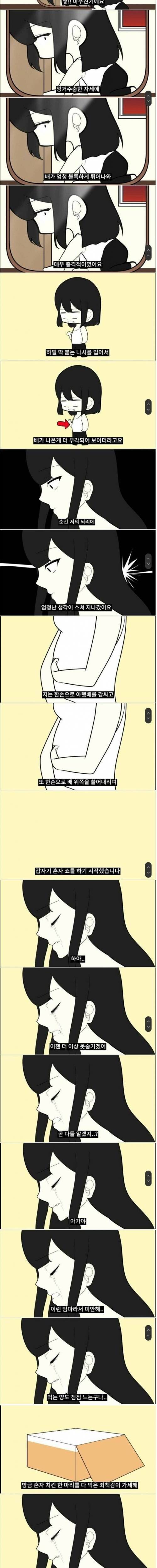 [스압] 치킨먹다가 임신하는 내용.jpg