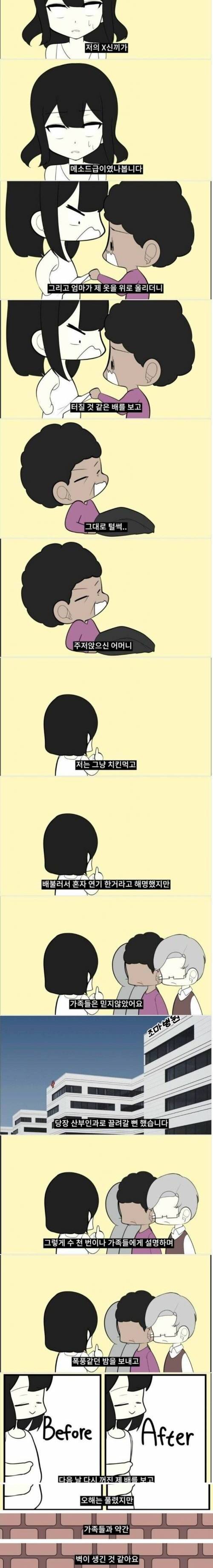 [스압] 치킨먹다가 임신하는 내용.jpg